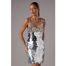 Sequins Dresses Coast Disc Sequin Cami Mini Dress - Silver