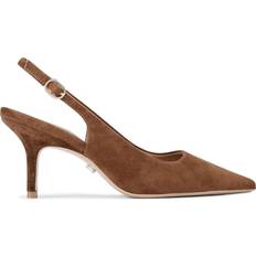 Brown Heels & Pumps Carvela Spirited Suede Slingback Court Shoes - Brown