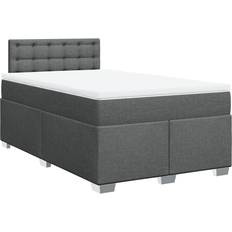 vidaXL mit Matratze 120x200 cm Grau Boxspringbett