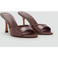 Mango Sandali Tacco Effetto Vernice Cioccolato - Donna - 37