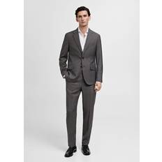 Mango White Shirts Mango Slim-Fit Cotton Suit Shirt - White
