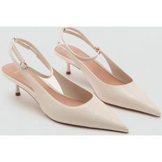Mango Heels & Pumps Mango Kitten-Heel Pointed Shoes - Beige