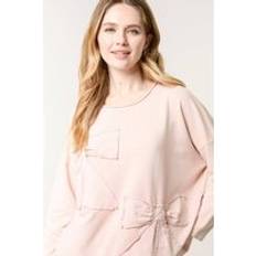 Blue Vanilla Womens Bow Sweatshirt - Pink