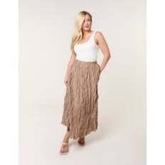 Skirts Blue Vanilla Crinkled Texture Skirt Womens Light Brown