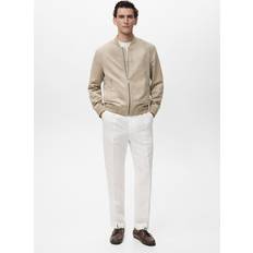 Mango Jackets Mango Suede-Effect Bomber Jacket - Grey