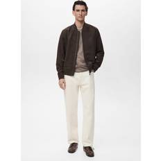 Mango Jackets Mango Suede-Effect Bomber Jacket - Chocolate