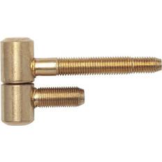 Scharniere SFS Intec Einbohrband 16 mm für Stahlzarge 2-teilig Stahl vermessingt 2Stk.
