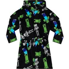 Dressing Gowns Minecraft Dressing Gown Kids Hooded Robes - Black