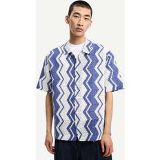 Bershka Herre Overdele Bershka Skjorte - Safir/Hvid