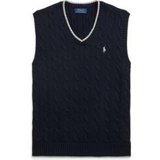 Polo Ralph Lauren Veste Polo Ralph Lauren Cable-Knit Cotton Sweater Vest - Black
