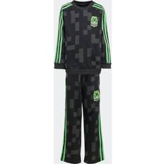 Adidas Drenge Øvrige sæt adidas Joggingdragt Originals X Minecraft - Mørkegrå/Neongrøn/Sort
