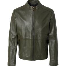 Herr - Skinn Jackor HUGO Slim Fit Leather Jacket - Dark Green