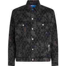 Karl Lagerfeld Herr Jackor Karl Lagerfeld All-over Print Denim Jacket - Washed Black
