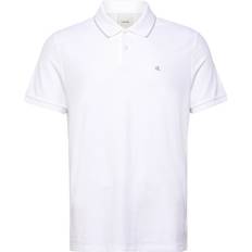 Calvin Klein Pikétröjor Calvin Klein Ss Refined Pique Tipped Classic - Vit