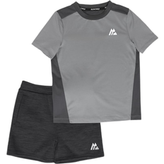 Montirex Infant Pace T-shirt Short Set - Platinum Grey/Jet Grey/Black Marl