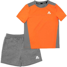 Montirex Infant Pace T-shirt Short Set - Fiery Orange/Platinum Grey/Platinum Grey Marl