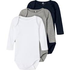 Stribede Bodyer Name It Nbnbody 3P Ls Solid Noos - Multi/Patterned