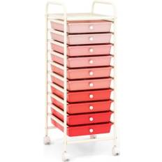 Trillebord Cwy Rullevogn Med 10 Stablebare Skuffer Trillebord