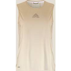 Beige - Løb Overdele Craft Women's Pro Trail Singlet 2 Hay