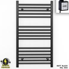 Heated Towel Rails Myhomeware 600 x 900 BTU 1618 Black Electric Towel Rail