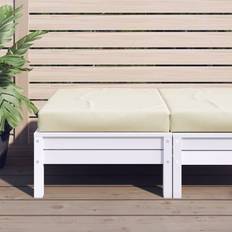 vidaXL Pallehynde 60x60x9.5 cm Oxfordstof Cremefarvet Stolehynde