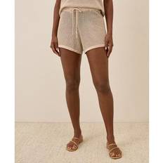 pact Women's Sandshell Beachside Linen Crochet Short - XX