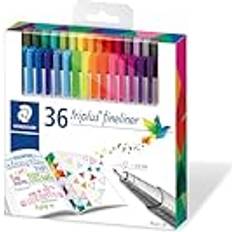 Multicoloured Fineliners Staedtler 334 C36 Triplus Fineliner Pen