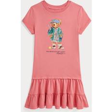 Ralph Lauren Klänningar Barnkläder Ralph Lauren Polo Bear Tiered Cotton Jersey Dress - Rosa
