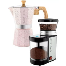 Coffee Grinders Grosche Grind Brew Duo Milano Stone Moka Pot Bremen Burr Grinder Blush Pink