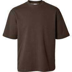 Selected Homme Herr Överdelar Selected Homme Slhlooseoscar Ss O-Neck Tee Noos - Natur