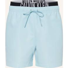 Calvin Klein S Badebukser Calvin Klein Double Waistband Swim Shorts - Intense Power - Blue