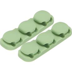 Uxcell 2pcs Cable Clips Cord Clips Organizer 70mm Army Green