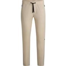BOSS Active Trousers With Four-Way Stretch - Light Beige