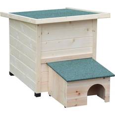 Igelkott Hus XL 53x65x52 cm Trä Vit