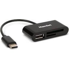 Speicherkartenleser Hamlet XZR100UC USB 2.0 Typ-C Kartenleser Schwarz