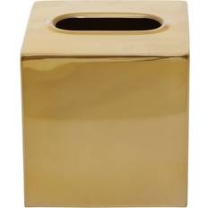 Tissue Box Covers Canora Grey Strout Tissue Box Cover Gold 13cm H x 13cm W x 13cm D