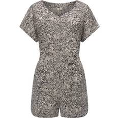 Ragwear Jumpsuit Damen Viskose - Beige Gemustert