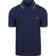 Fred Perry Twin Tipped Polo Shirt - French Navy/Olive Mint