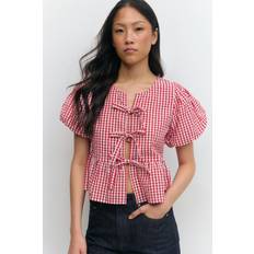 Puffärm Blusar Gina Tricot Puff Sleeve Blouse - Rosa