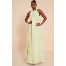 PrettyLittleThing Lime Chiffon Extreme Pleated Maxi Dress - Green