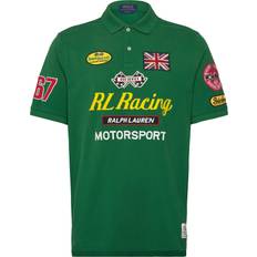 Polo Ralph Lauren Polo Shirts on sale Polo Ralph Lauren Racing Logo Chest Back Print Pique T Shirt - Green