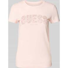 Dam - Spets T-shirts Guess Topp Dam S Bomull Logo Lace Tee T-shirt - Pink