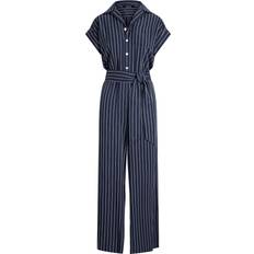 Randiga Jumpsuits & Overaller Lauren Ralph Lauren Striped Belted Twill Wide-Leg Jumpsuit - Marinblå