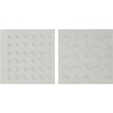Fyrkantig Väggdekor Home ESPRIT Modern White Väggdekor 80x80cm 2st