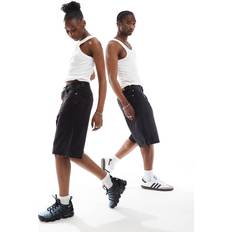 Weekday Astro Unisex Baggy Denim Shorts - Black