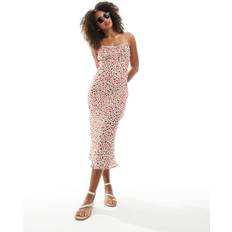 Midi Dresses - White New Look Ditsy Floral Strappy Midi Dress - White