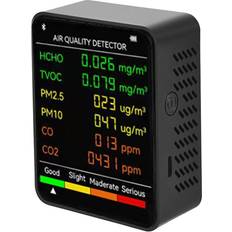 Air Quality Monitor HCSC 6 In 1 CO2 Tester Air Quality Detector PM2.5 PM10 HCHO TVOC CO CO2 Formaldehyde Monitor