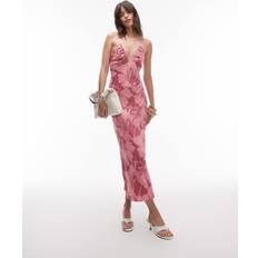 & Other Stories Midi Dresses & Other Stories Midi Dress With Strappy Cut Out Back Pink Floral Pint