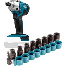 Makita Impact Wrench Makita TD127D 18V Li-Ion G-Series Cordless Impact Driver Bare 9pcs Socket Set