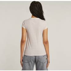 G-Star Dame T-shirts G-Star Eyben Slim V-neck T-Shirt 2.0 - Brun/Lyserød/Hvid